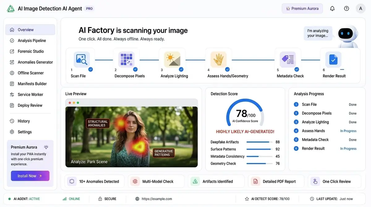 AI trademark monitoring — example of the AI tool dashboard software